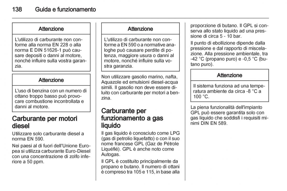 Opel Corsa D manuale del proprietario / page 140