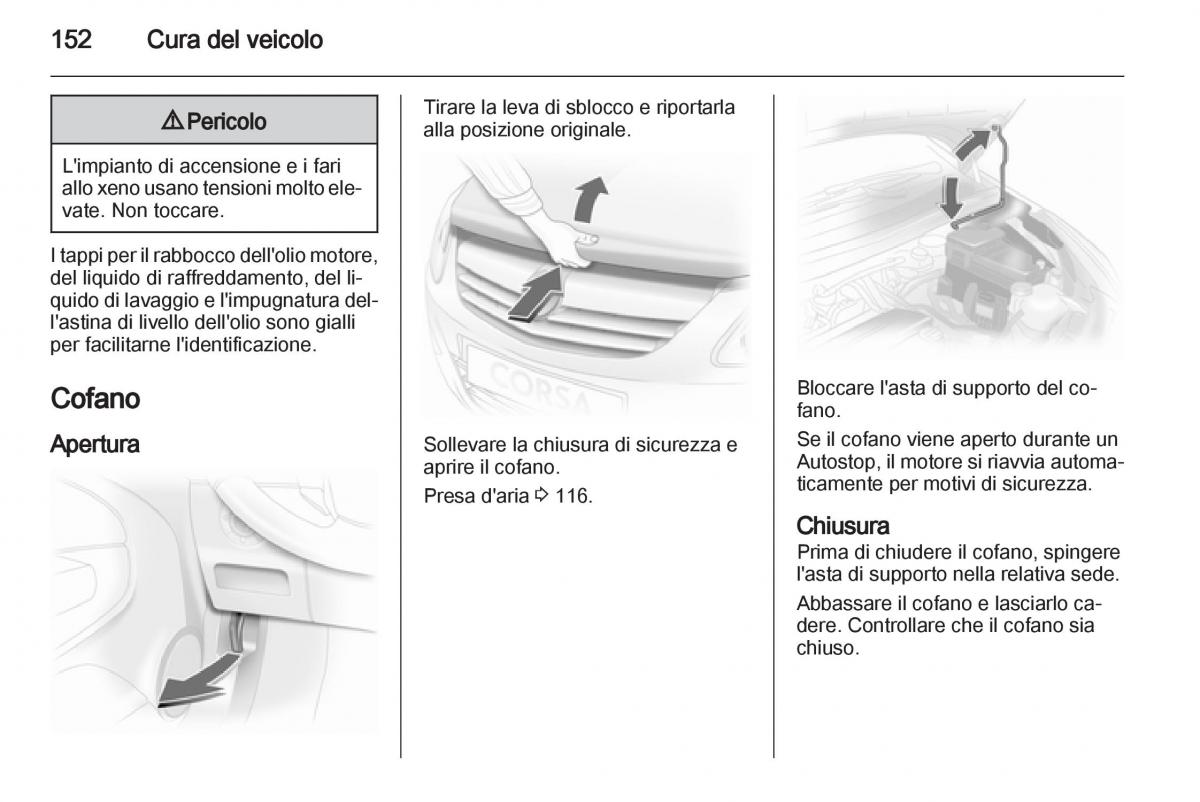 Opel Corsa D manuale del proprietario / page 154