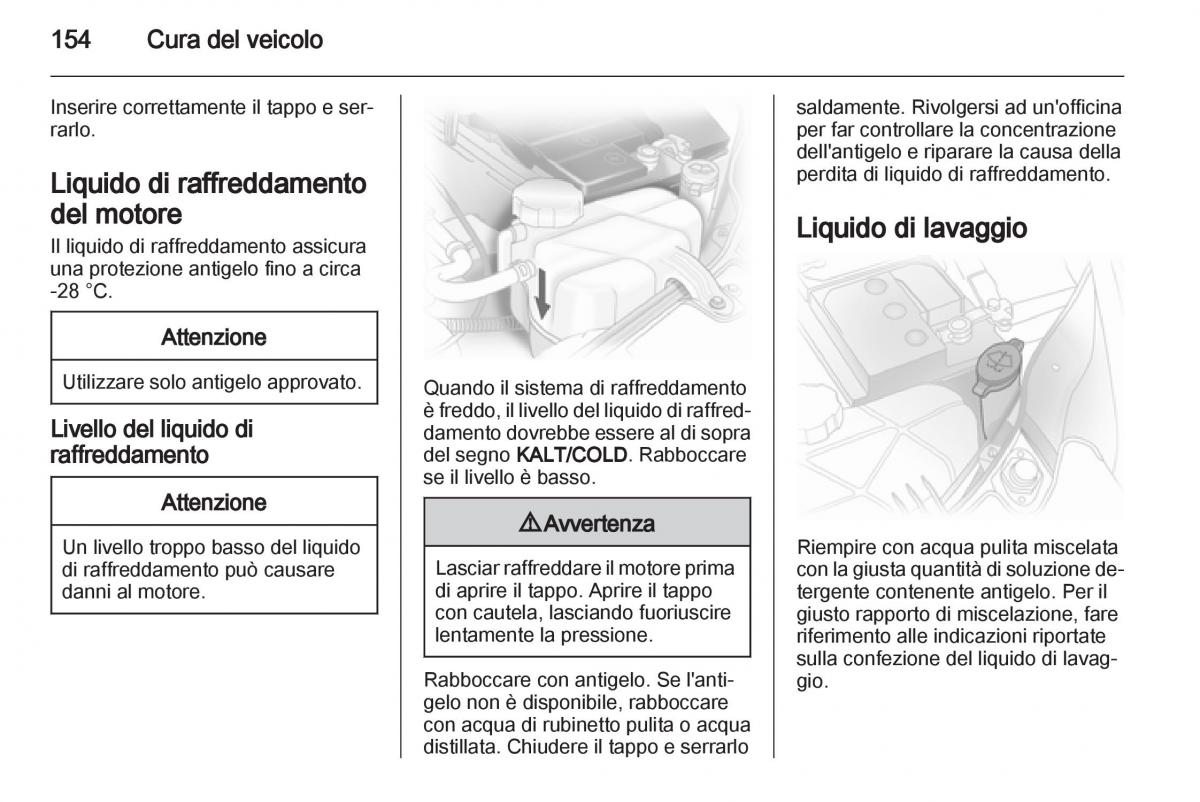 Opel Corsa D manuale del proprietario / page 156