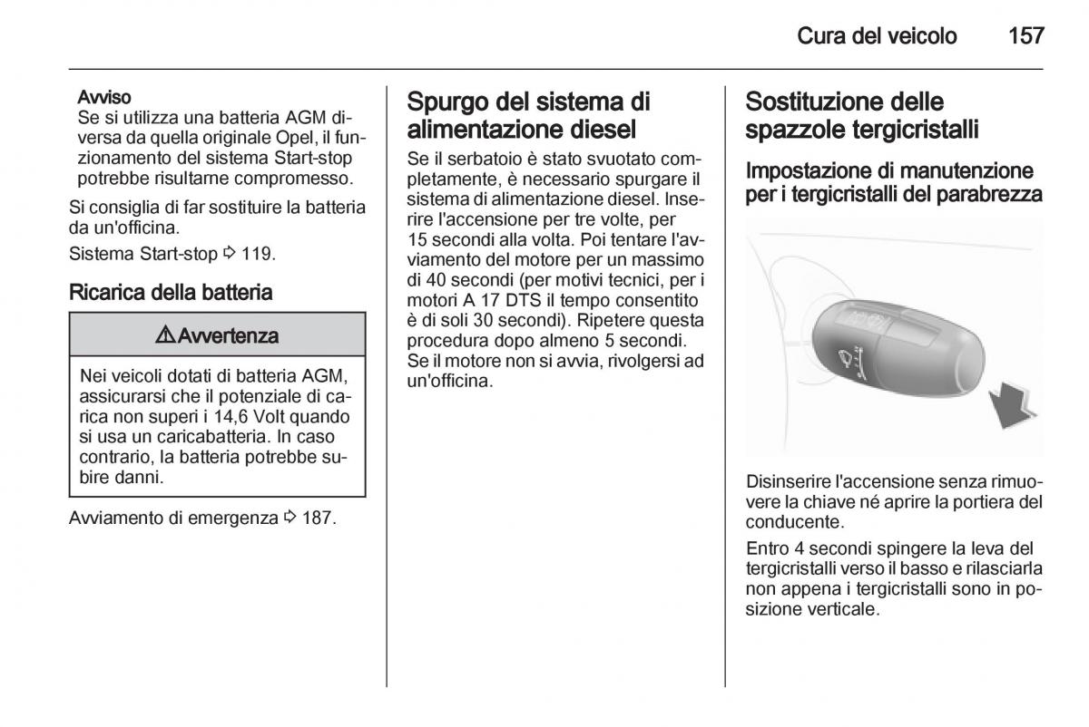 Opel Corsa D manuale del proprietario / page 159