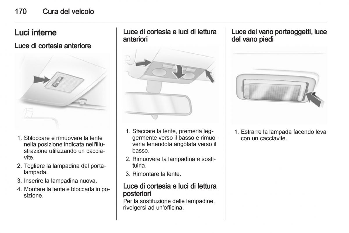 Opel Corsa D manuale del proprietario / page 172