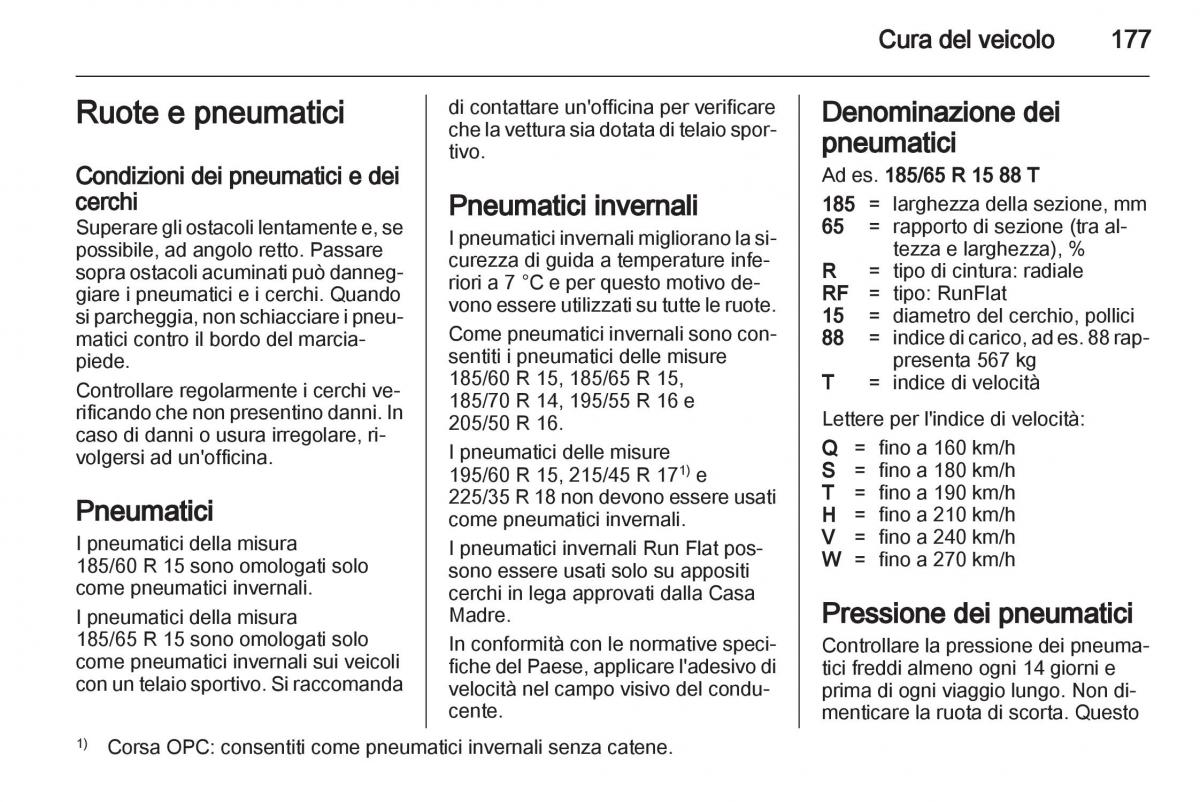 Opel Corsa D manuale del proprietario / page 179