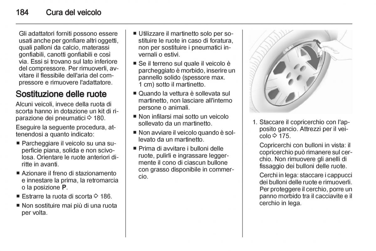 Opel Corsa D manuale del proprietario / page 186