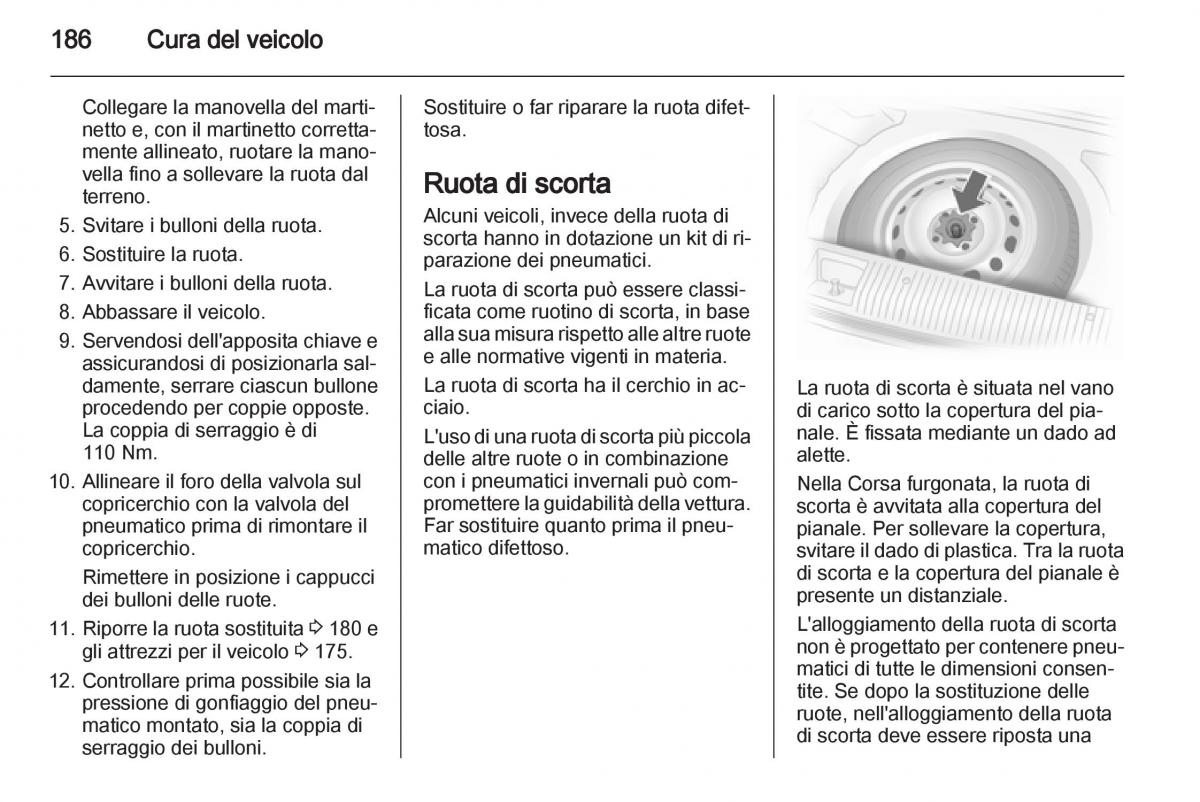 Opel Corsa D manuale del proprietario / page 188