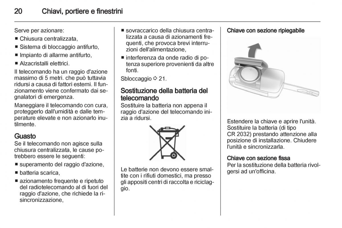 Opel Corsa D manuale del proprietario / page 22