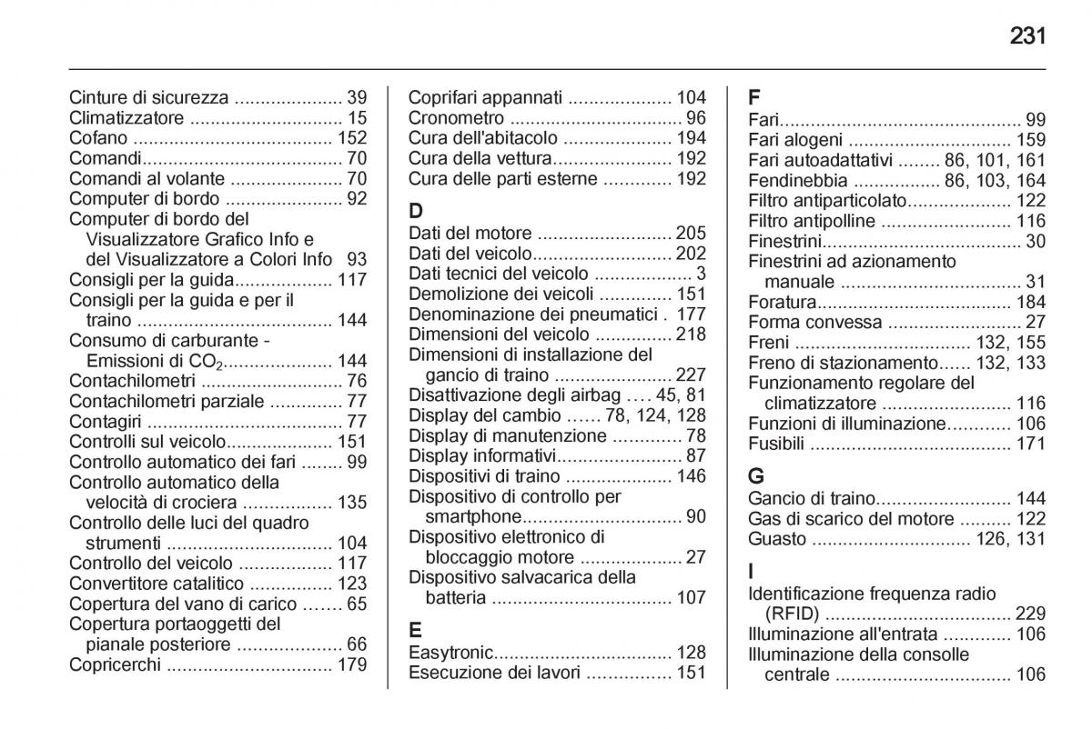 Opel Corsa D manuale del proprietario / page 233