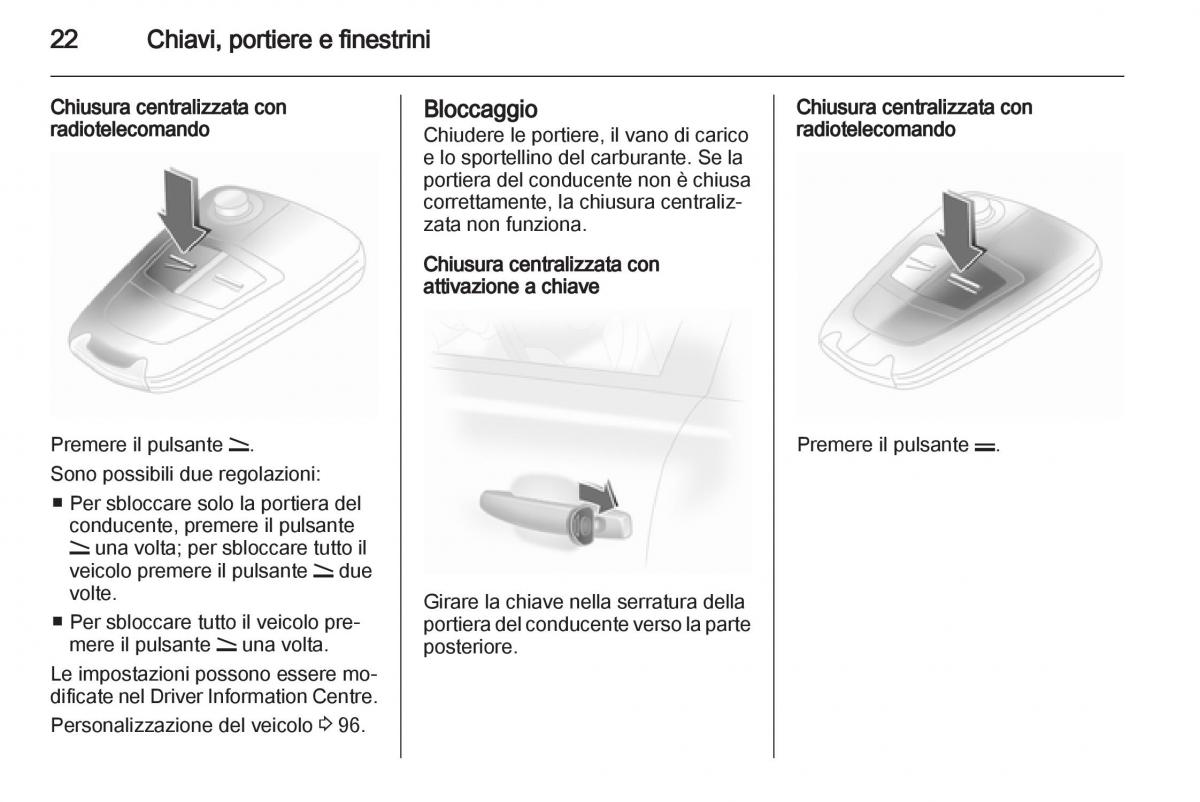 Opel Corsa D manuale del proprietario / page 24