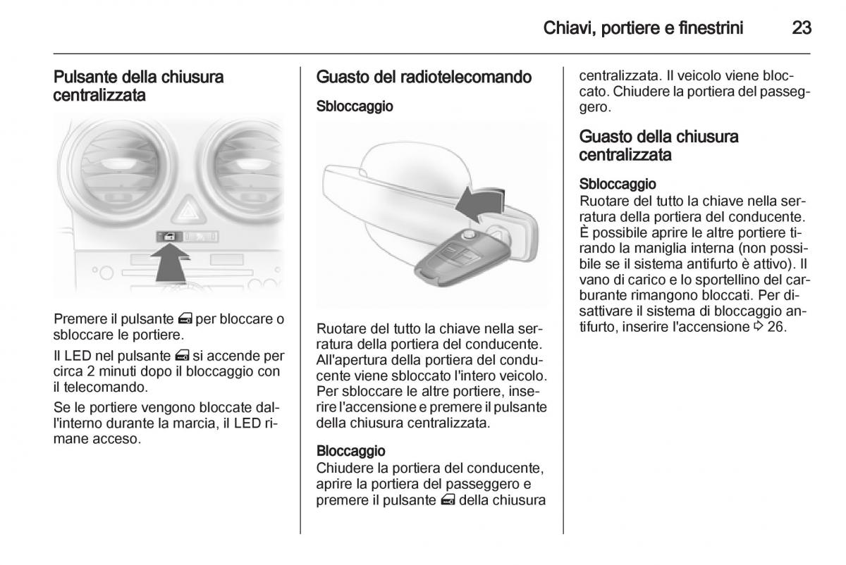 Opel Corsa D manuale del proprietario / page 25