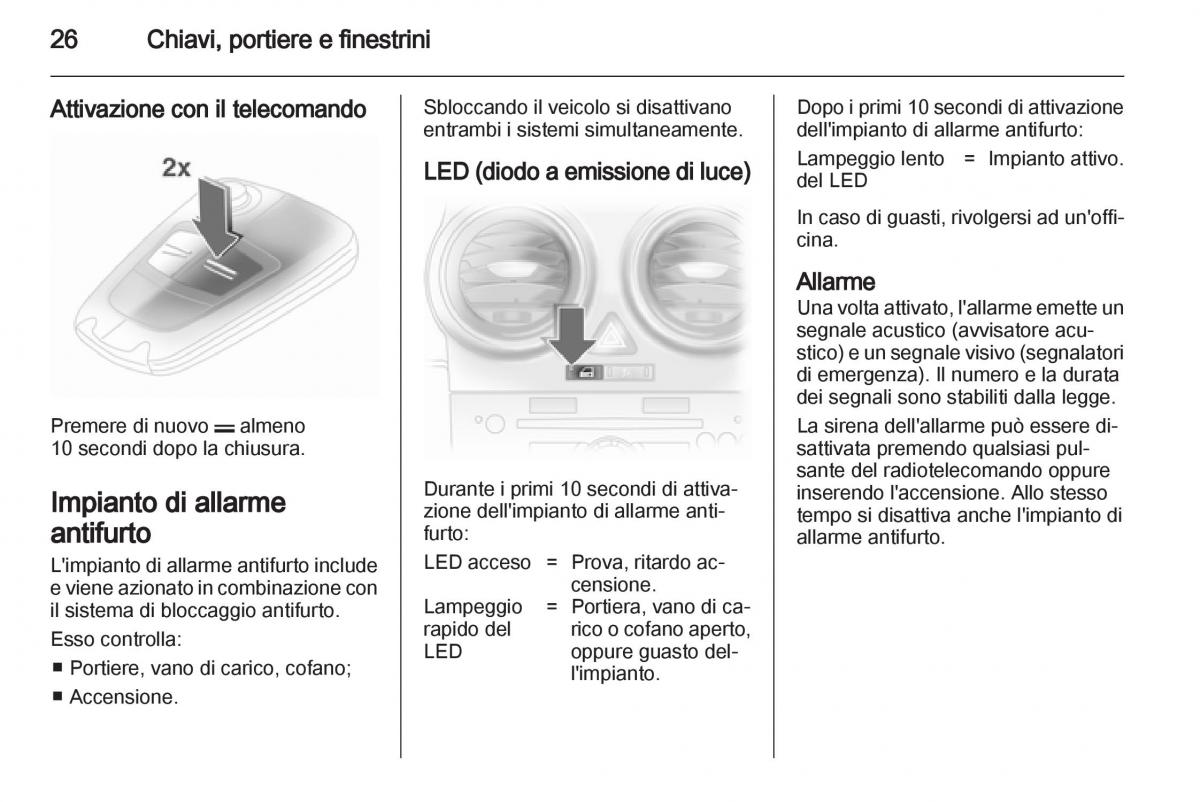 Opel Corsa D manuale del proprietario / page 28