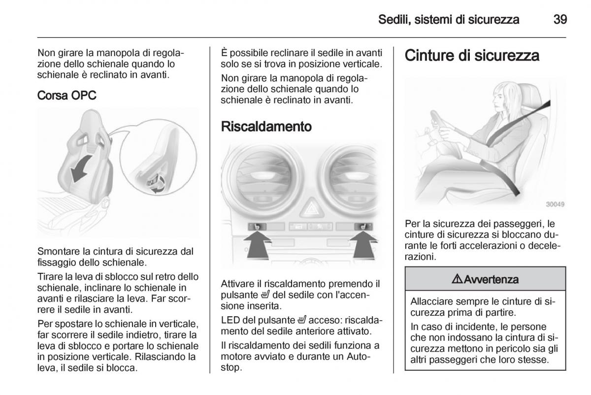 Opel Corsa D manuale del proprietario / page 41