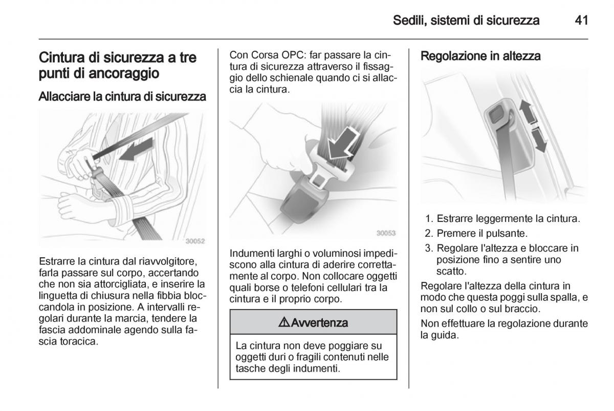 Opel Corsa D manuale del proprietario / page 43