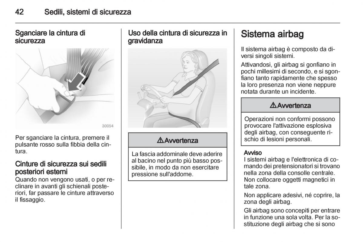 Opel Corsa D manuale del proprietario / page 44