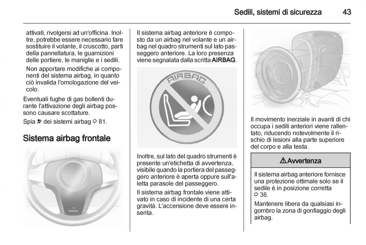 Opel Corsa D manuale del proprietario / page 45