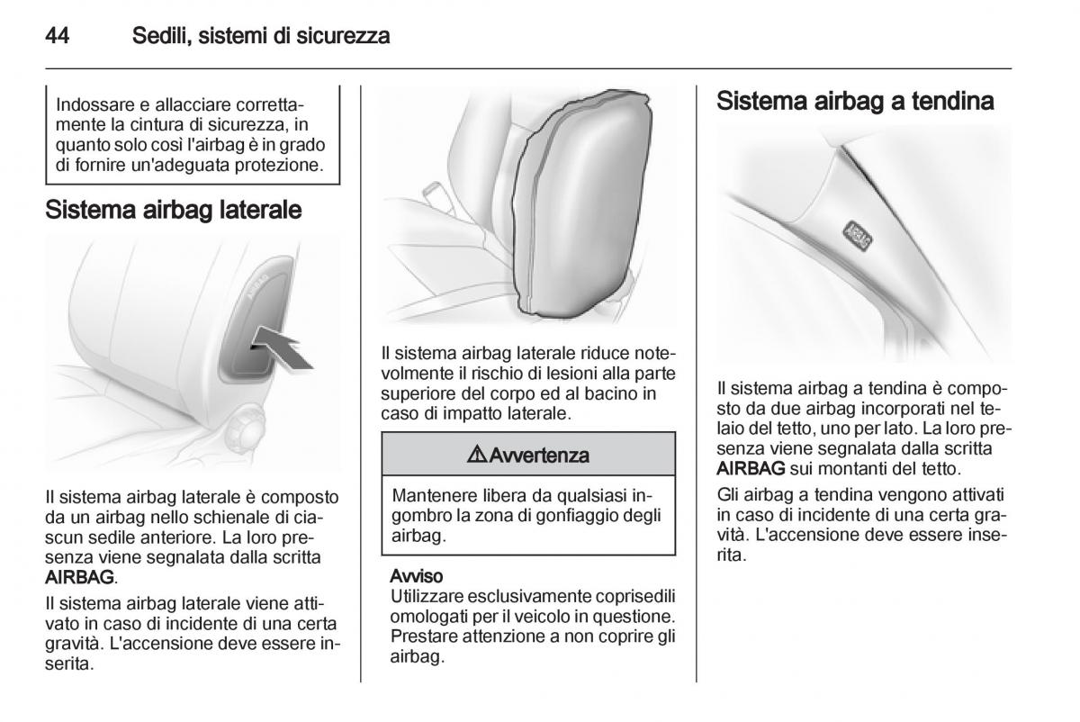 Opel Corsa D manuale del proprietario / page 46