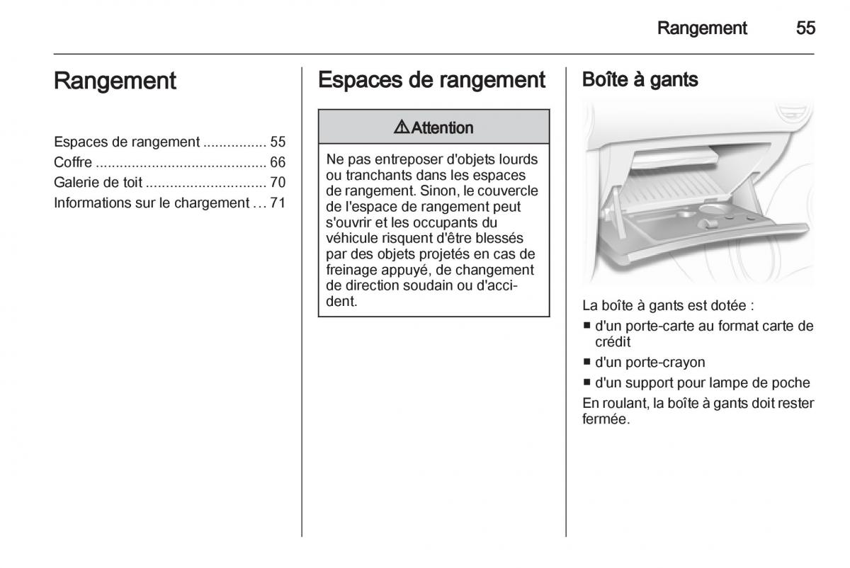 Opel Corsa D manuel du proprietaire / page 57