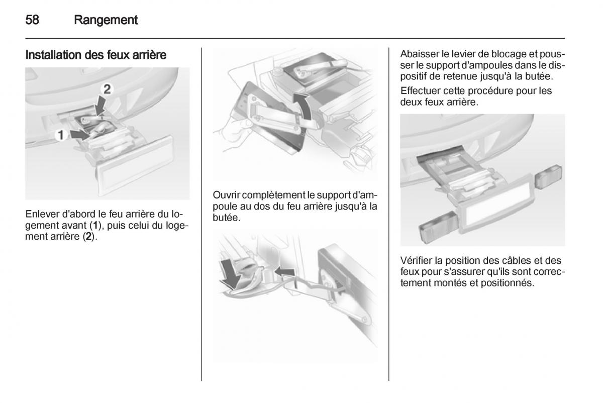 Opel Corsa D manuel du proprietaire / page 60