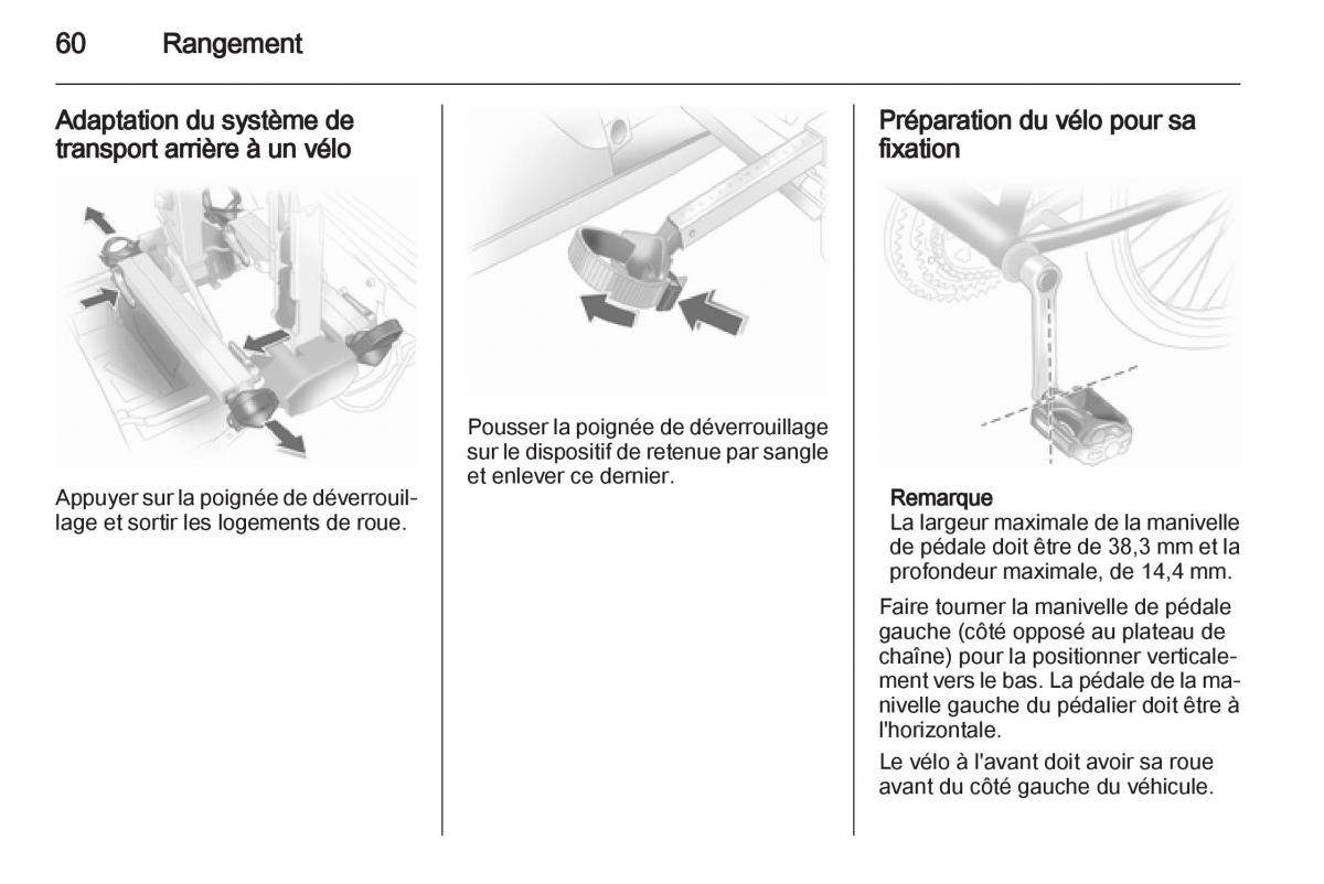 Opel Corsa D manuel du proprietaire / page 62