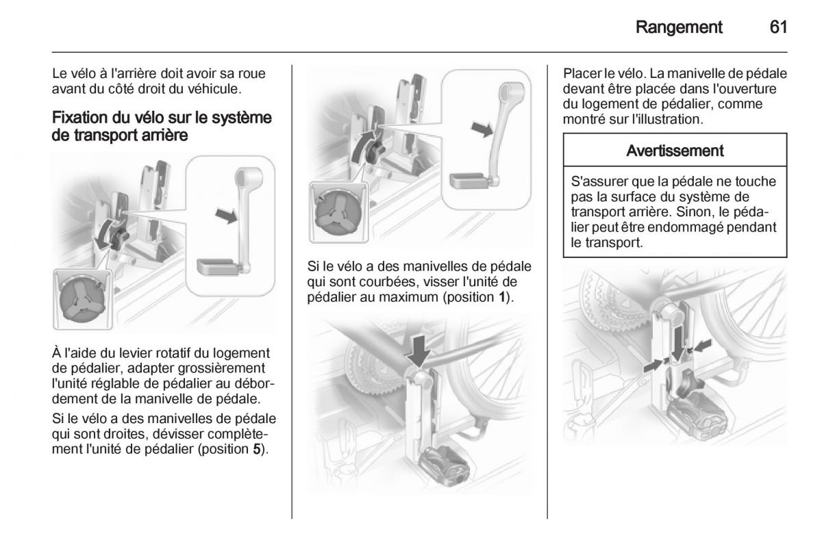 Opel Corsa D manuel du proprietaire / page 63