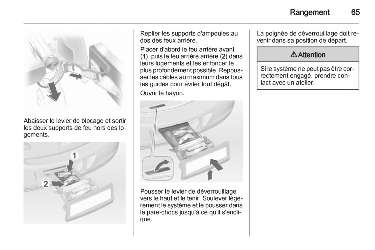 Opel Corsa D manuel du proprietaire / page 67