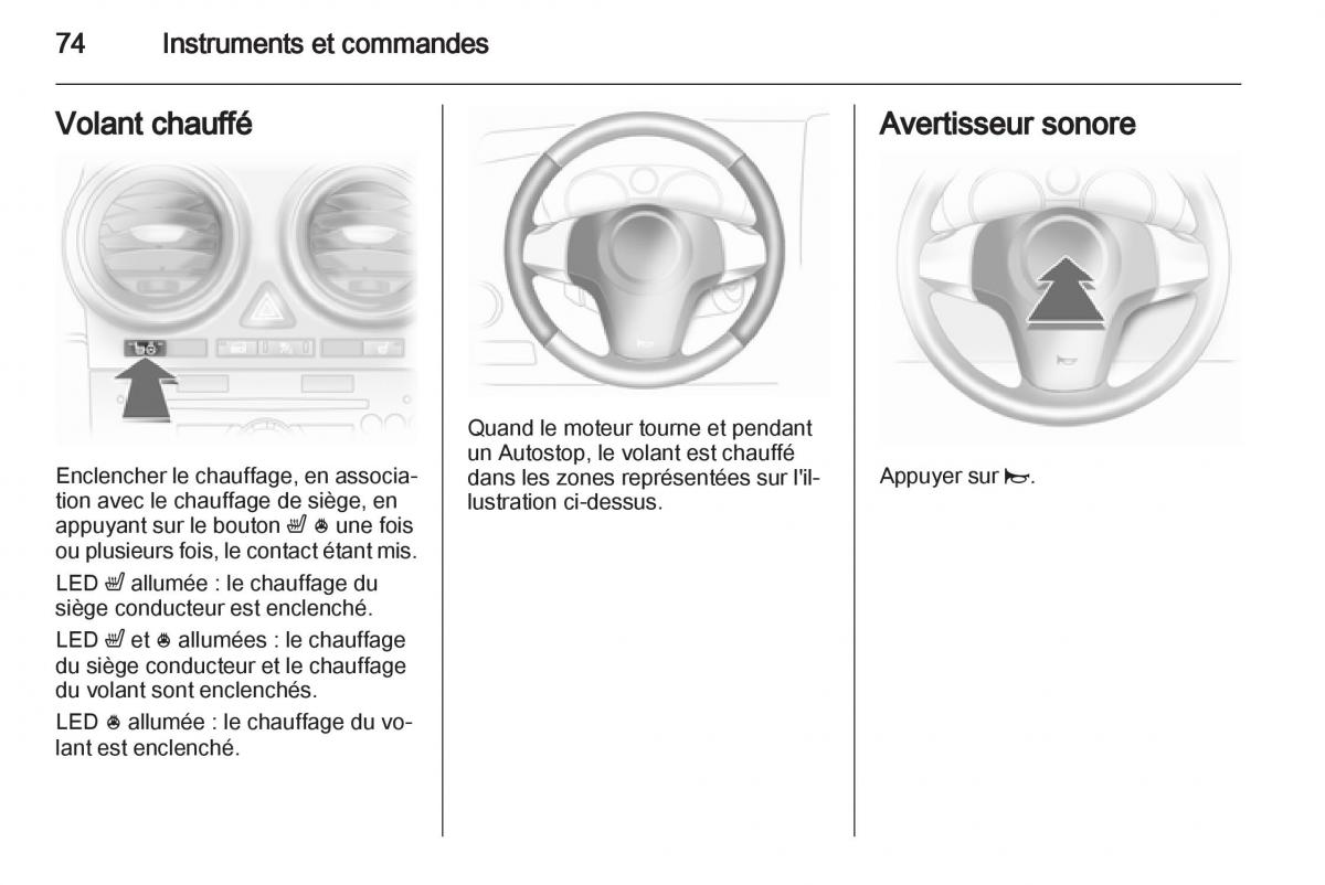 Opel Corsa D manuel du proprietaire / page 76