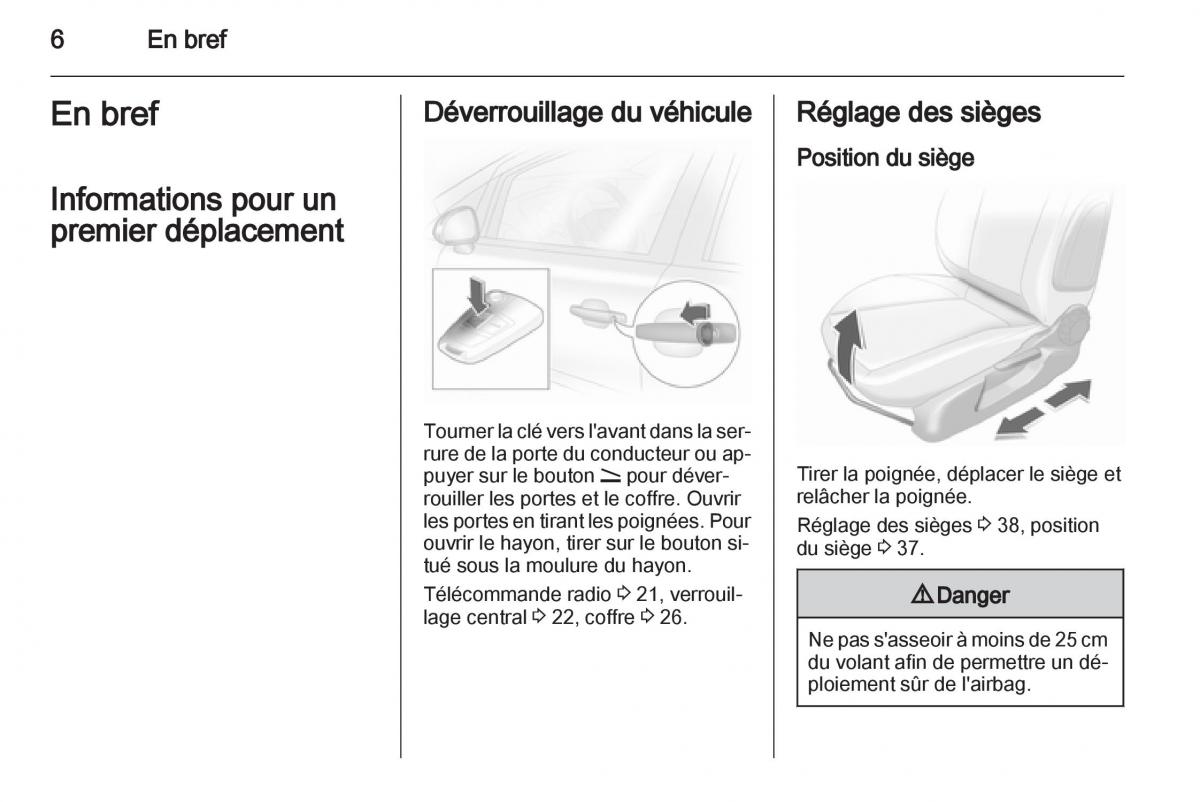 Opel Corsa D manuel du proprietaire / page 8