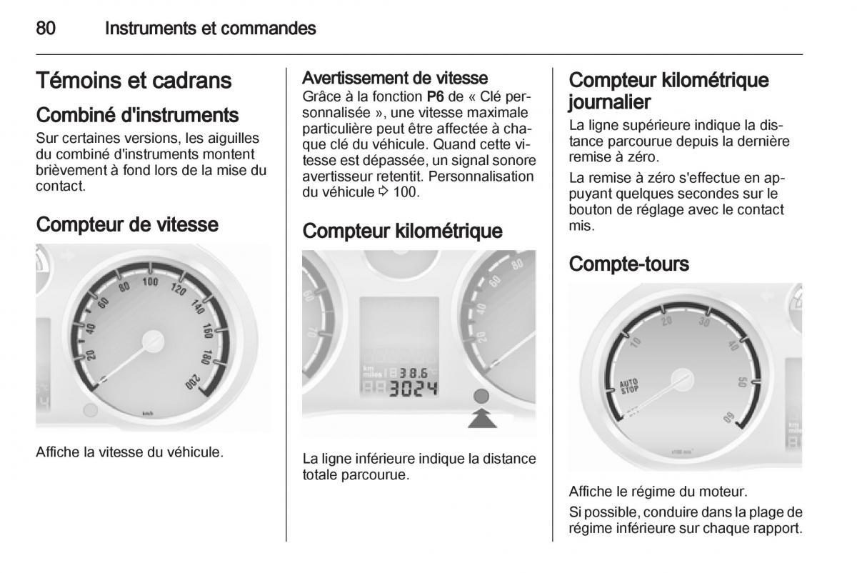 Opel Corsa D manuel du proprietaire / page 82