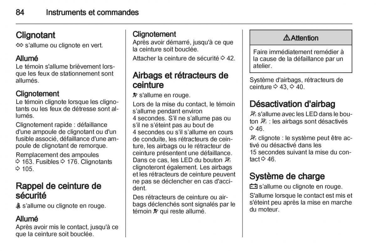 Opel Corsa D manuel du proprietaire / page 86