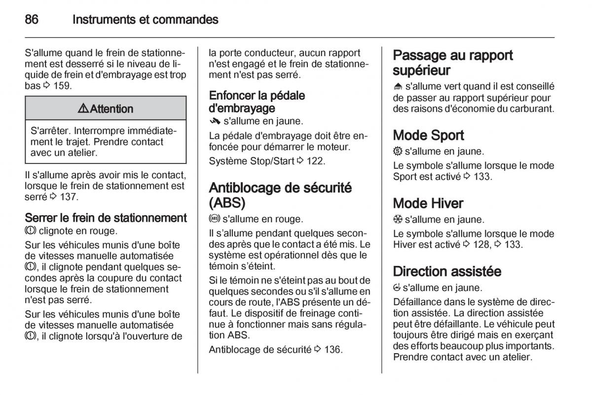 Opel Corsa D manuel du proprietaire / page 88