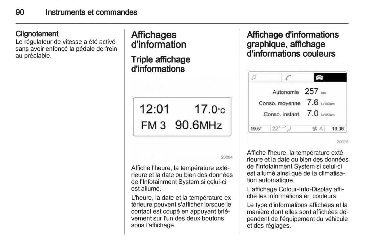 Opel Corsa D manuel du proprietaire / page 92