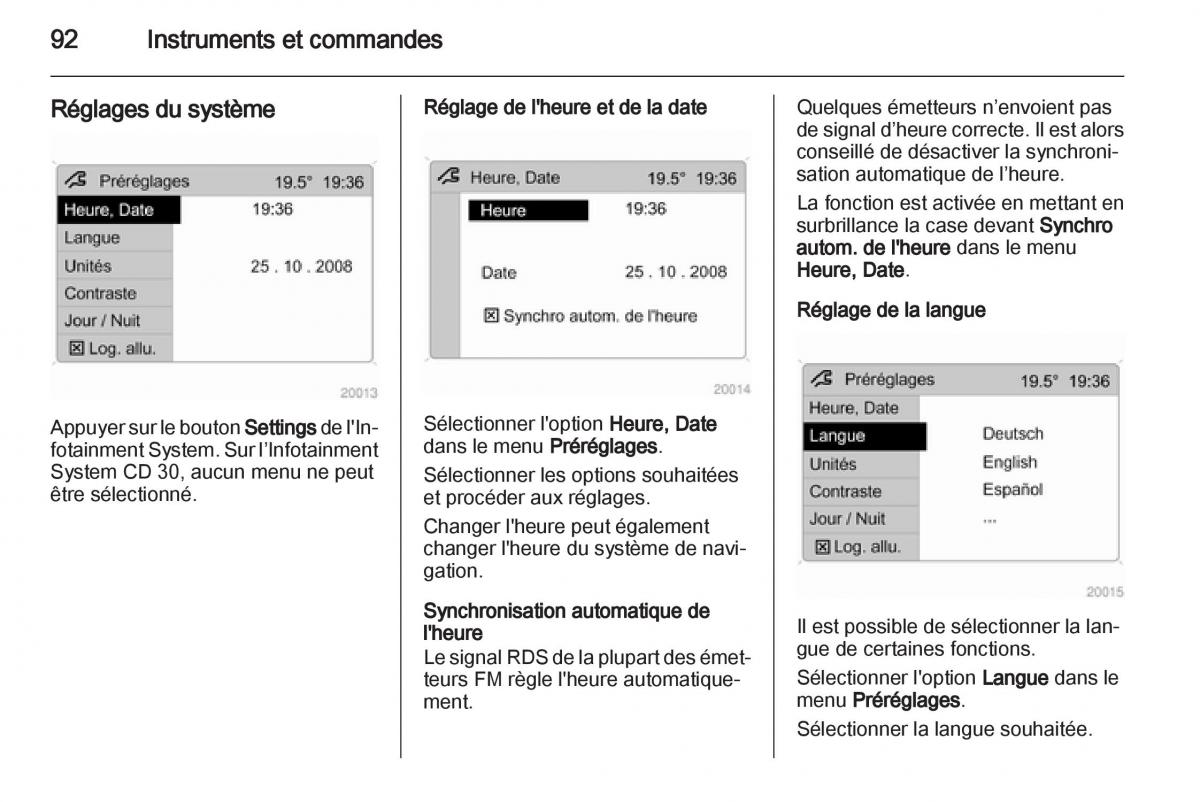 Opel Corsa D manuel du proprietaire / page 94