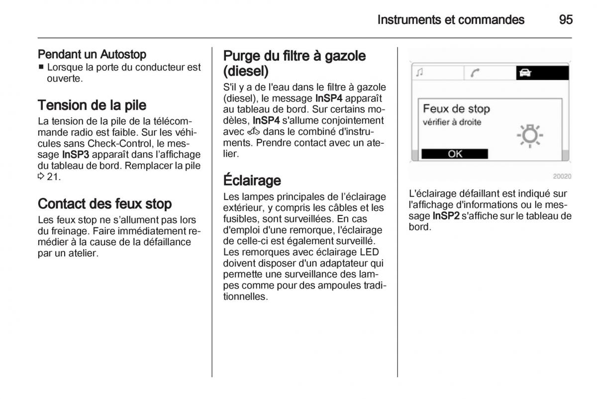 Opel Corsa D manuel du proprietaire / page 97