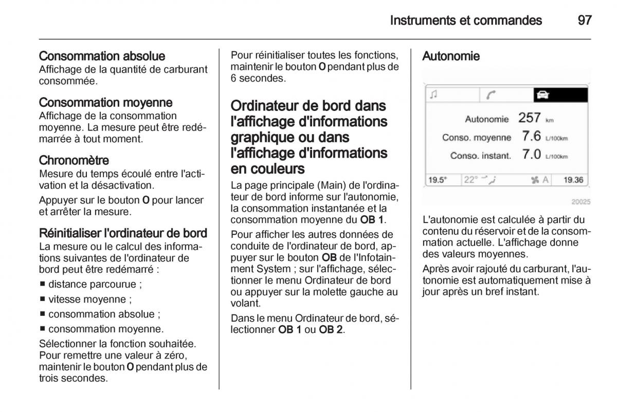 Opel Corsa D manuel du proprietaire / page 99