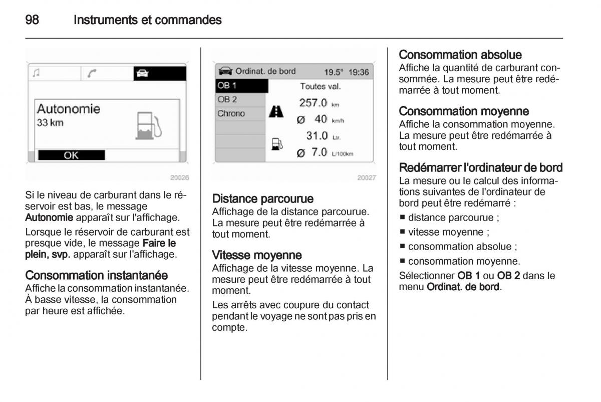 Opel Corsa D manuel du proprietaire / page 100