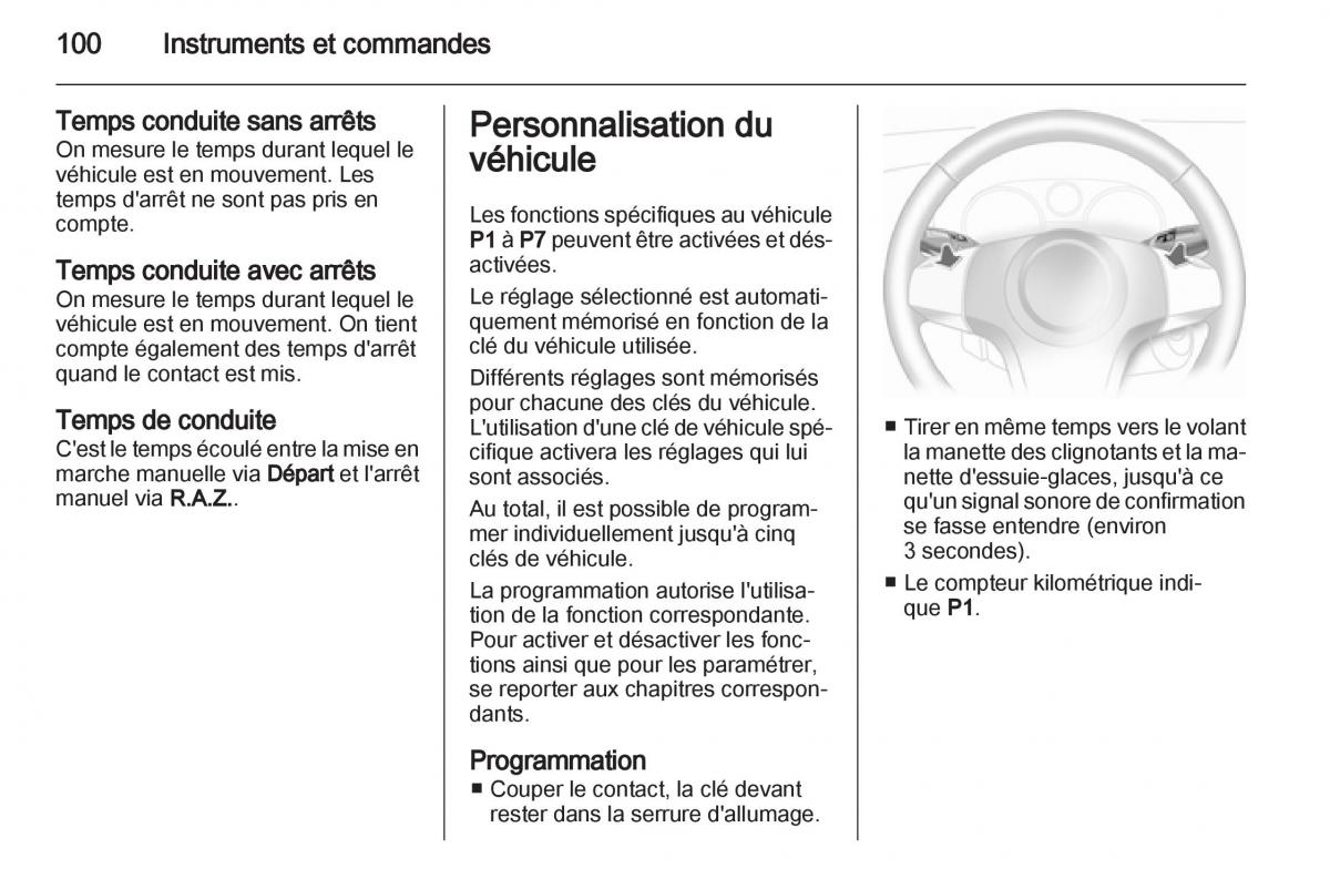 Opel Corsa D manuel du proprietaire / page 102