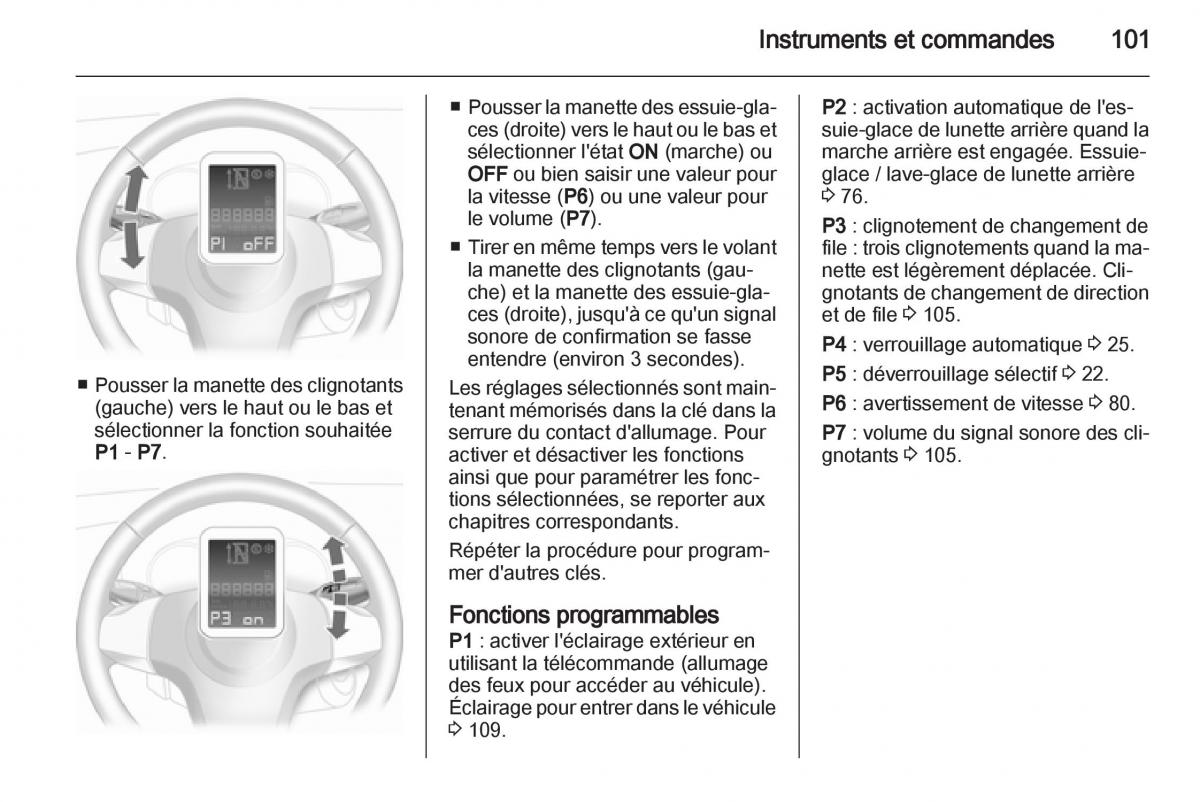 Opel Corsa D manuel du proprietaire / page 103