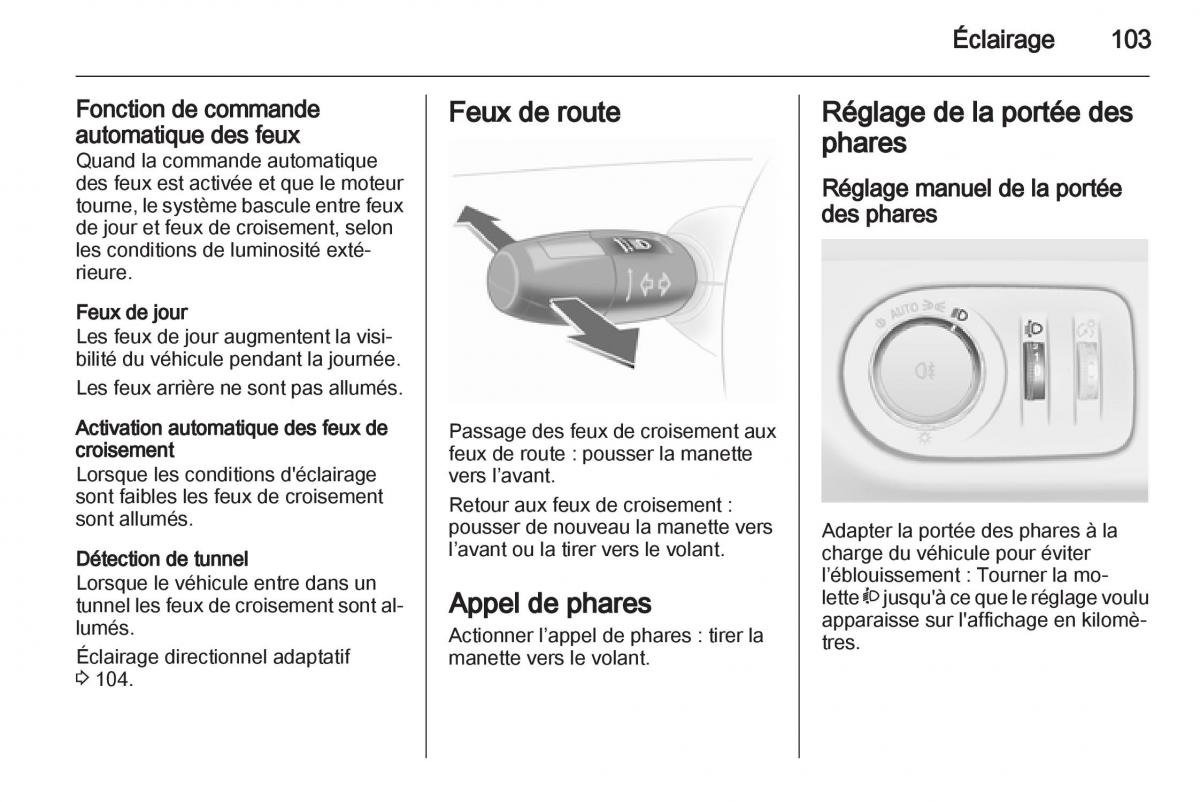 Opel Corsa D manuel du proprietaire / page 105