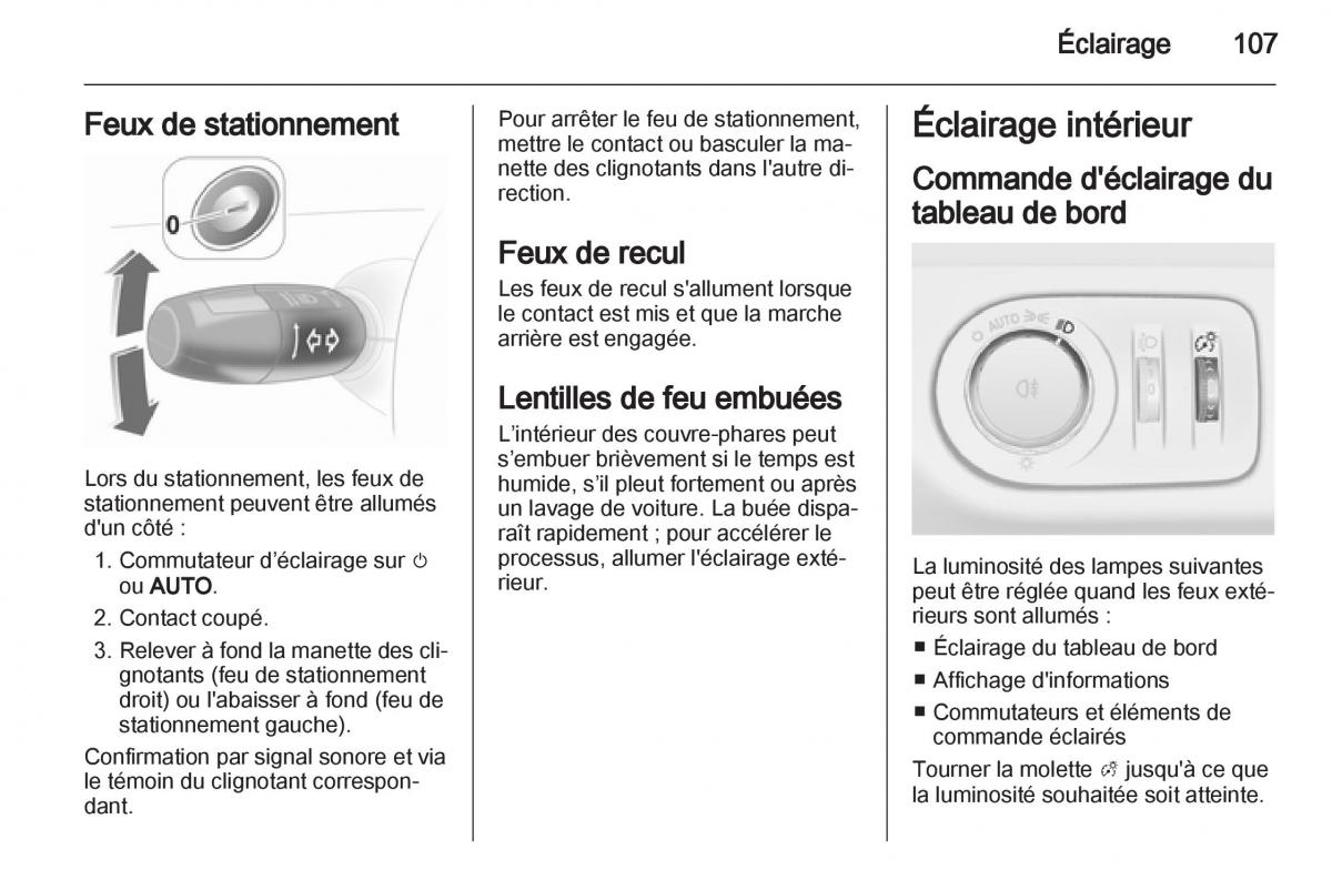 Opel Corsa D manuel du proprietaire / page 109