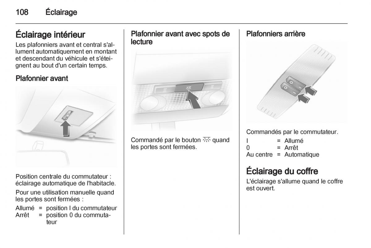 Opel Corsa D manuel du proprietaire / page 110