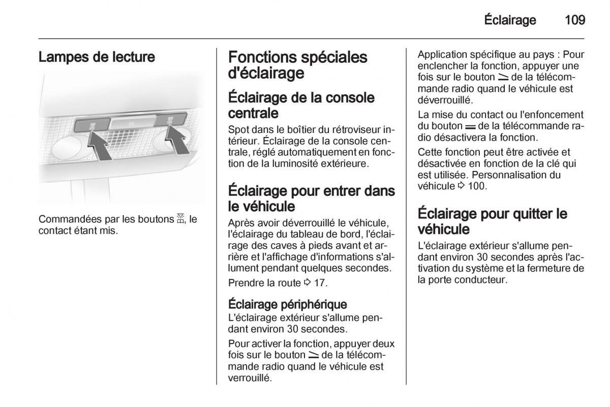 Opel Corsa D manuel du proprietaire / page 111