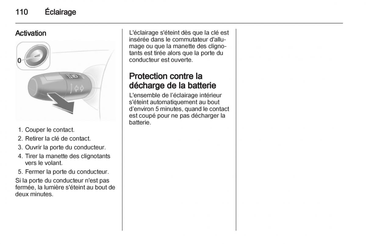 Opel Corsa D manuel du proprietaire / page 112