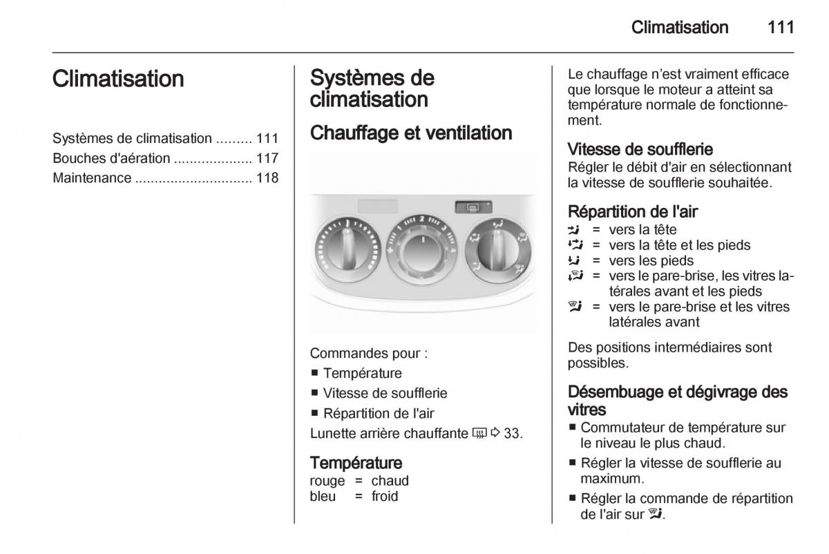 Opel Corsa D manuel du proprietaire / page 113