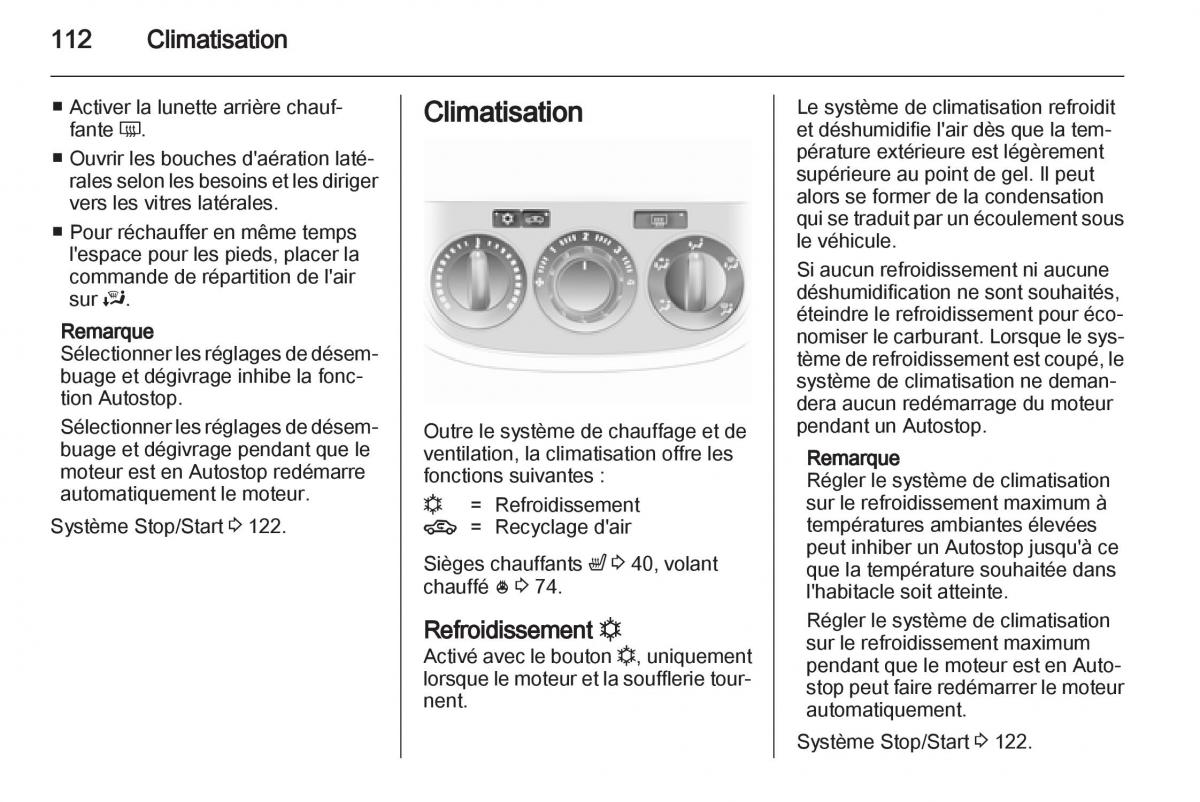 Opel Corsa D manuel du proprietaire / page 114