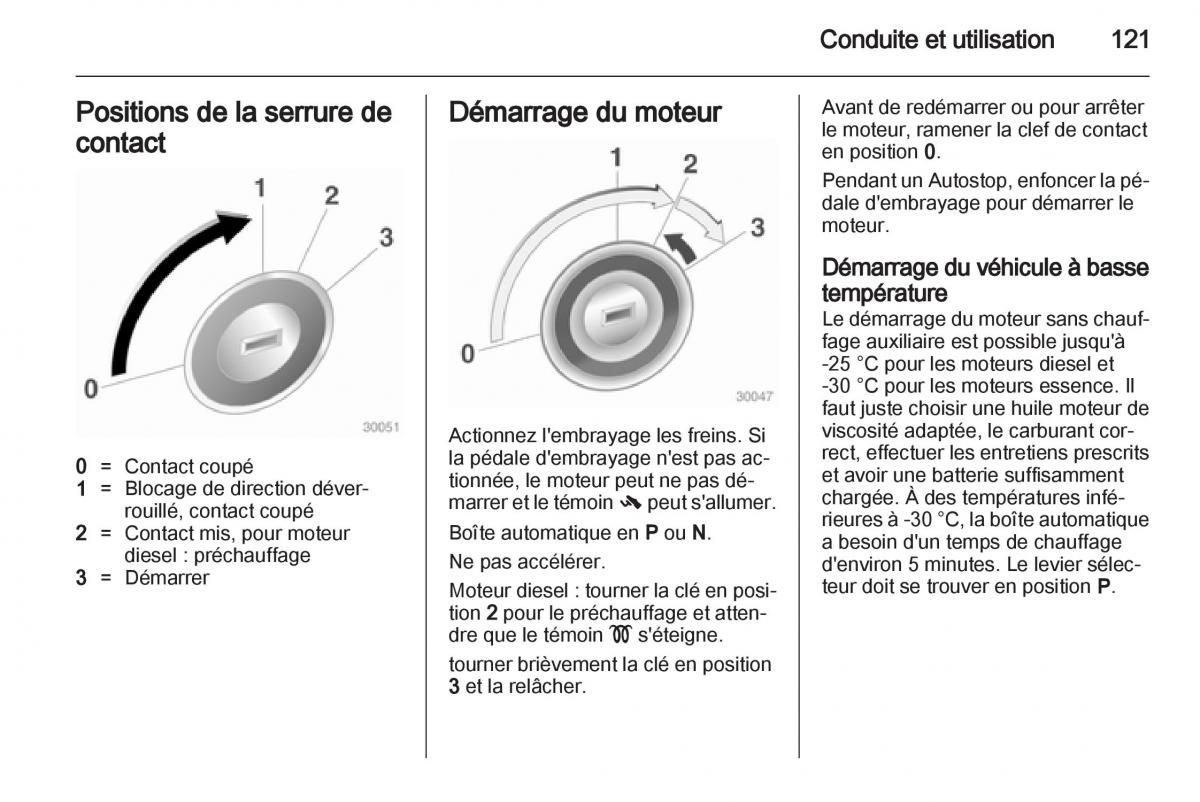 Opel Corsa D manuel du proprietaire / page 123