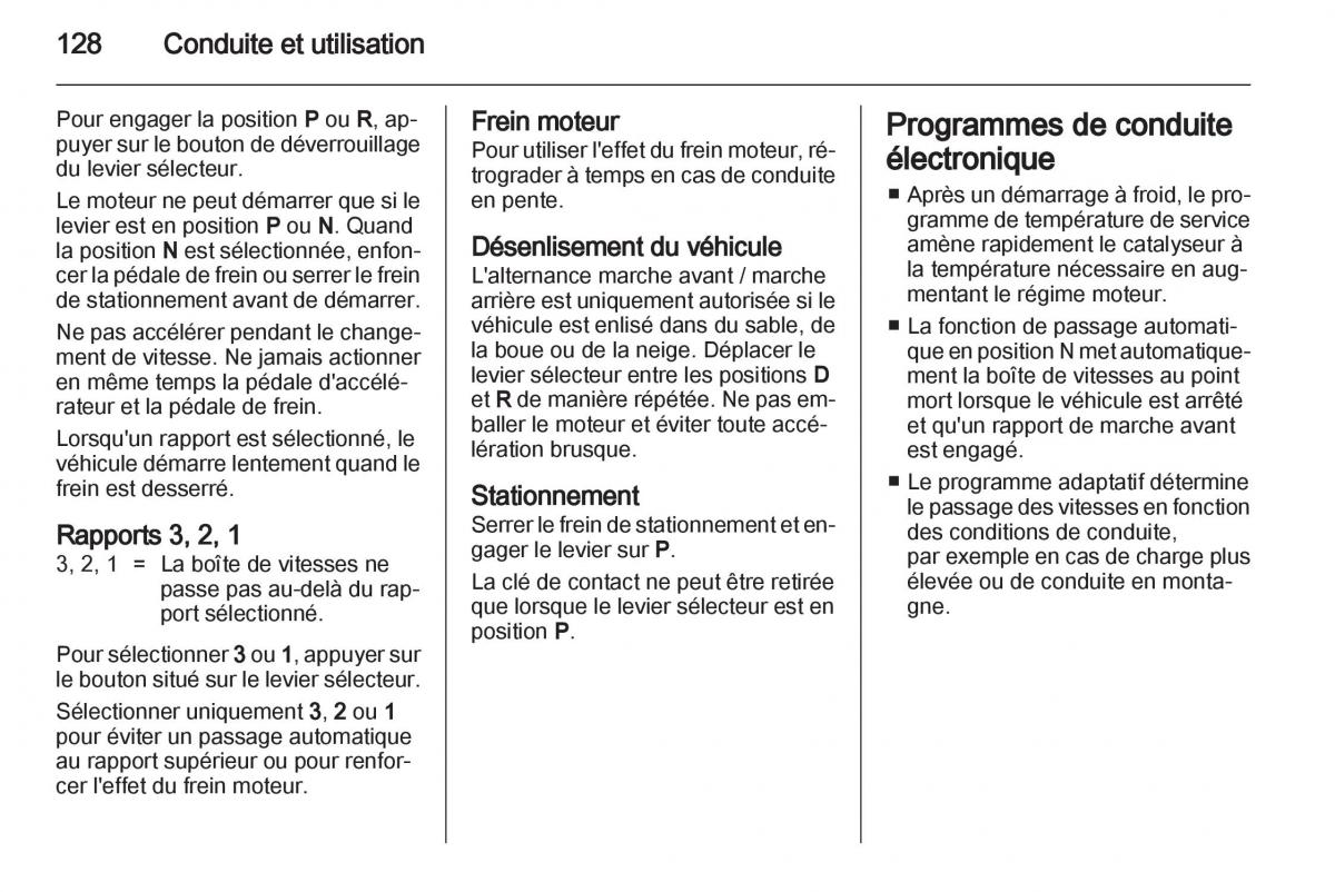 Opel Corsa D manuel du proprietaire / page 130