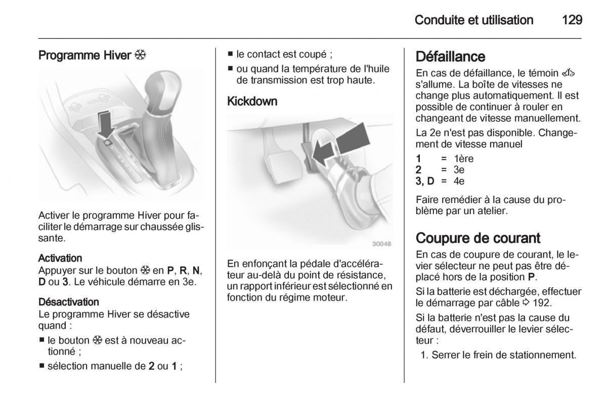 Opel Corsa D manuel du proprietaire / page 131