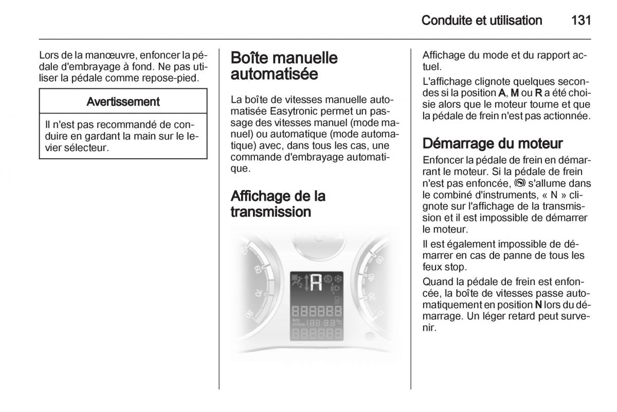 Opel Corsa D manuel du proprietaire / page 133