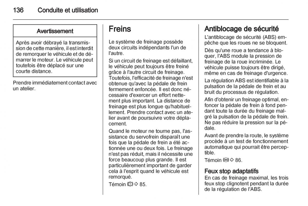 Opel Corsa D manuel du proprietaire / page 138