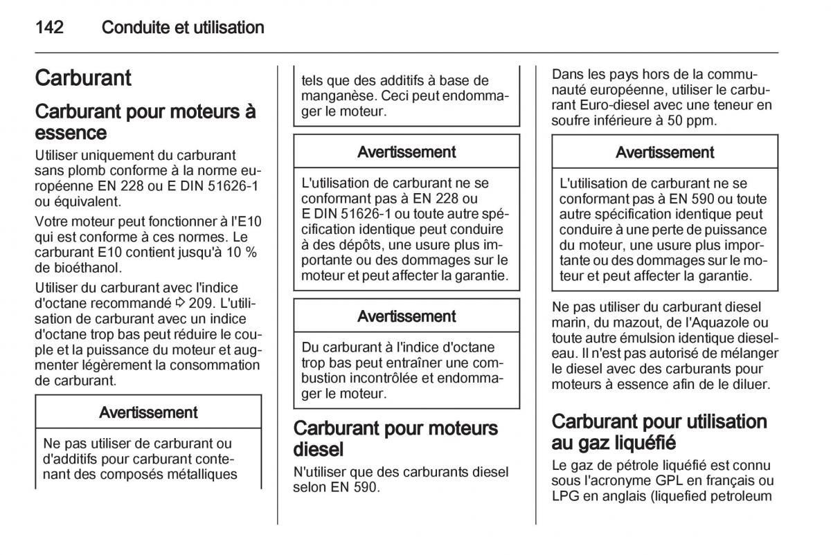 Opel Corsa D manuel du proprietaire / page 144