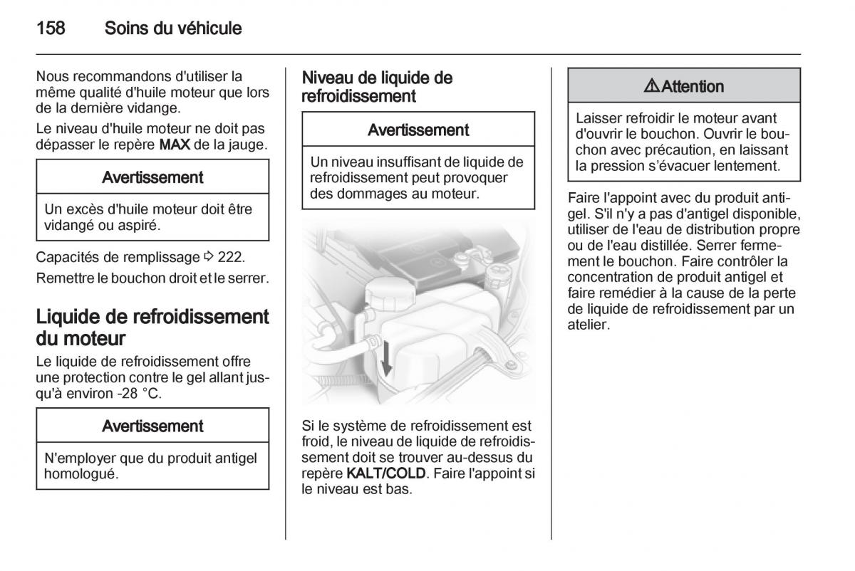 Opel Corsa D manuel du proprietaire / page 160