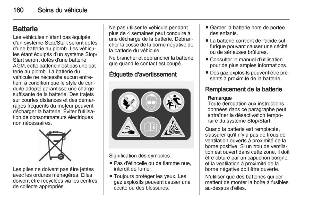 Opel Corsa D manuel du proprietaire / page 162